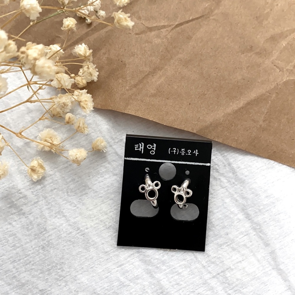 Mickey Mouse Half Hoop Earrings from Korea